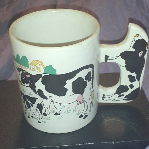 VTG Art Mark Cow Coffee Cup - Picture 1 of 4